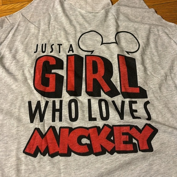 Disney Classic Girl Loves Mickey Women's Racerback Tank Top new - Picture 3 of 3
